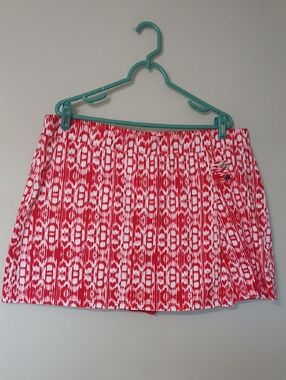 Jones New York Red and White Printed Skorts Size XL